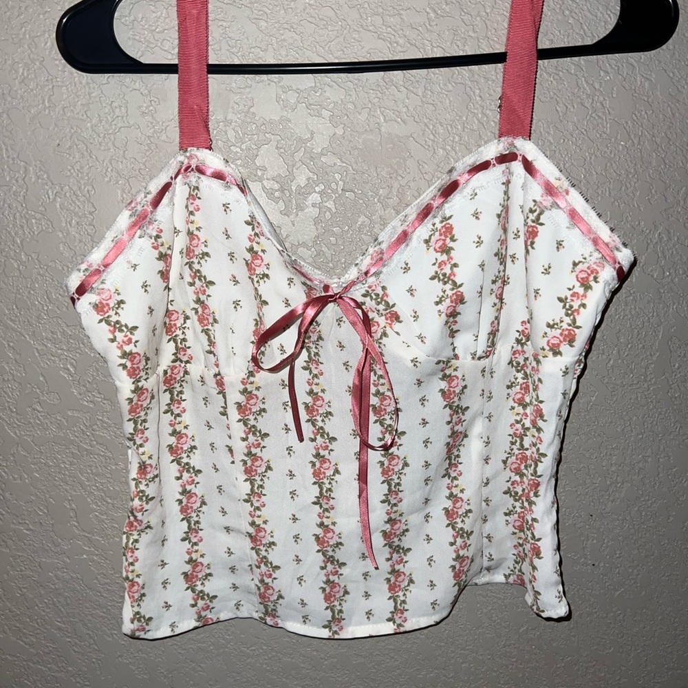 Sienna Sky Pink and Cream Floral Camisole